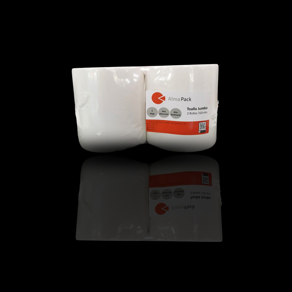 TOALLA JUMBO BLANCA  310 M  2 RO/PQTE 1