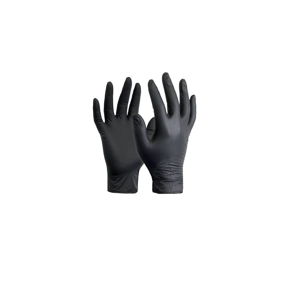 GUANTES NITRILO NEGRO TALLA M 1