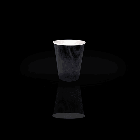 VASO RIPPLE NEGRO 12OZ 25UN/PAQ 20PAQ/CAJA (Venta por CAJA X 20 PAQ)