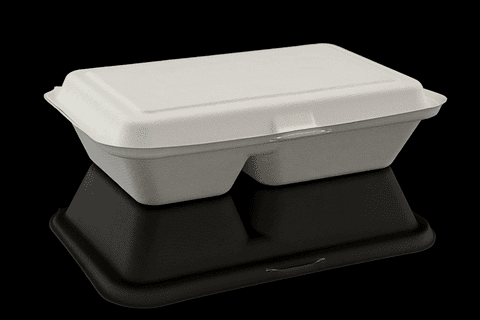CONTENEDOR BIODEGRADABLE 9X6 CON/DIV. 50 UN (VENTA POR CAJA X 4 PAQ)