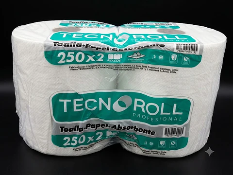 TOALLA TECNOROLL HOJA SIMPLE 2ROLLOSXPACK 250MTS