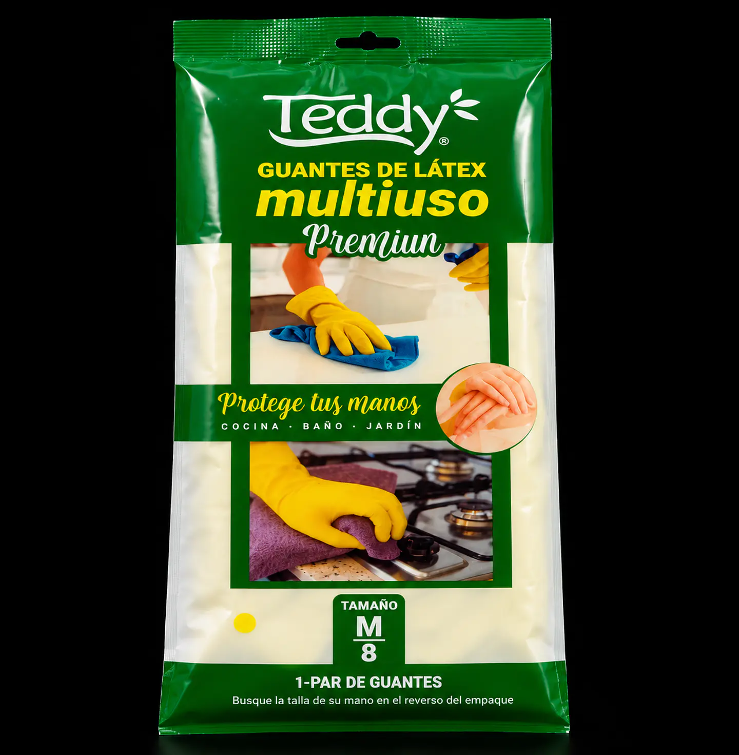 GUANTE MULTIUSO AMARILLO TALLA M 240UN/CAJA 1