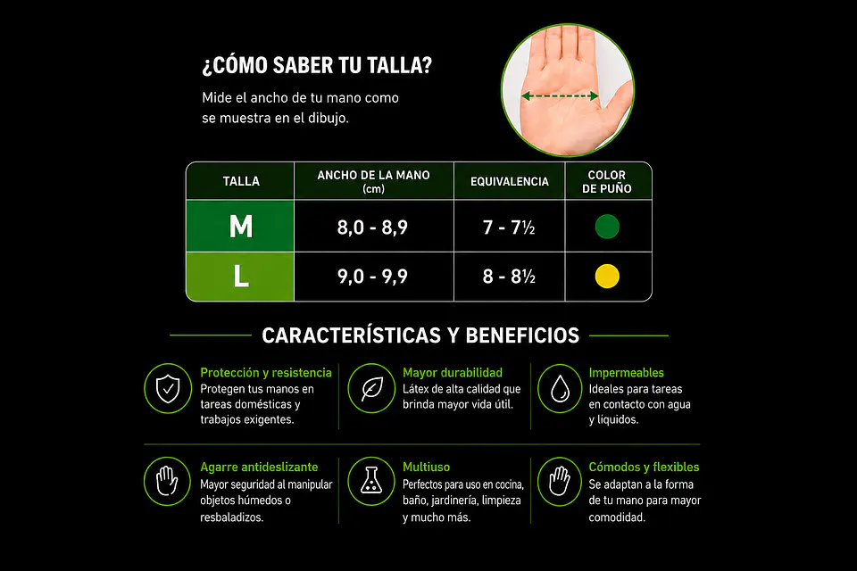 GUANTE MULTIUSO AMARILLO TALLA M 240UN/CAJA 2
