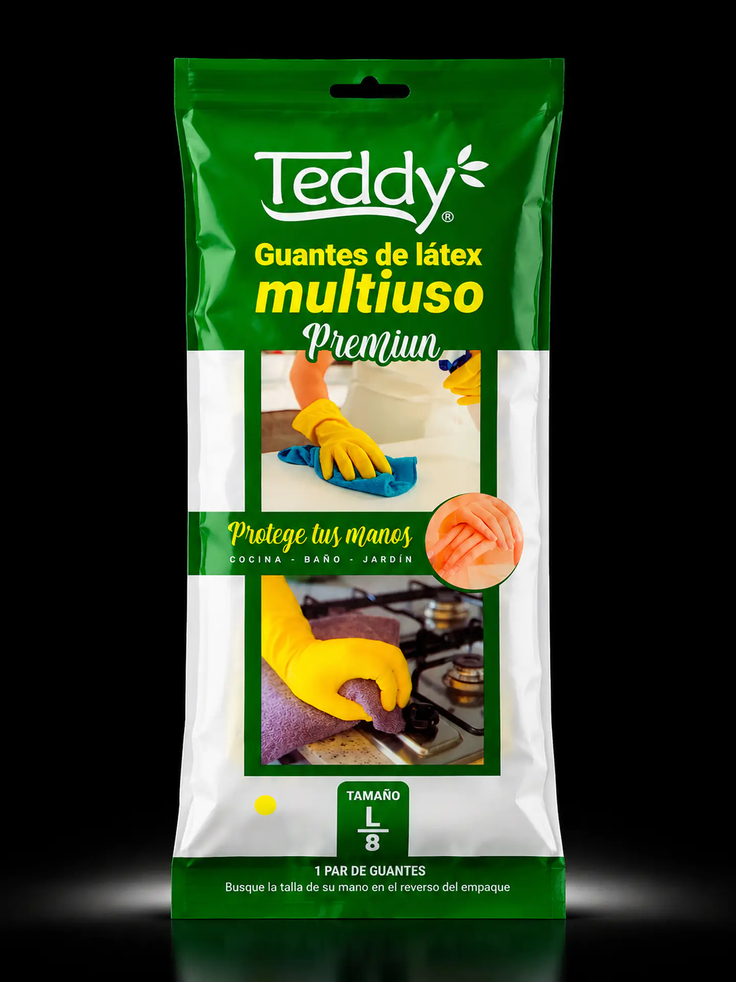 GUANTE MULTIUSO AMARILLO TALLA L 240UN/CAJA 1