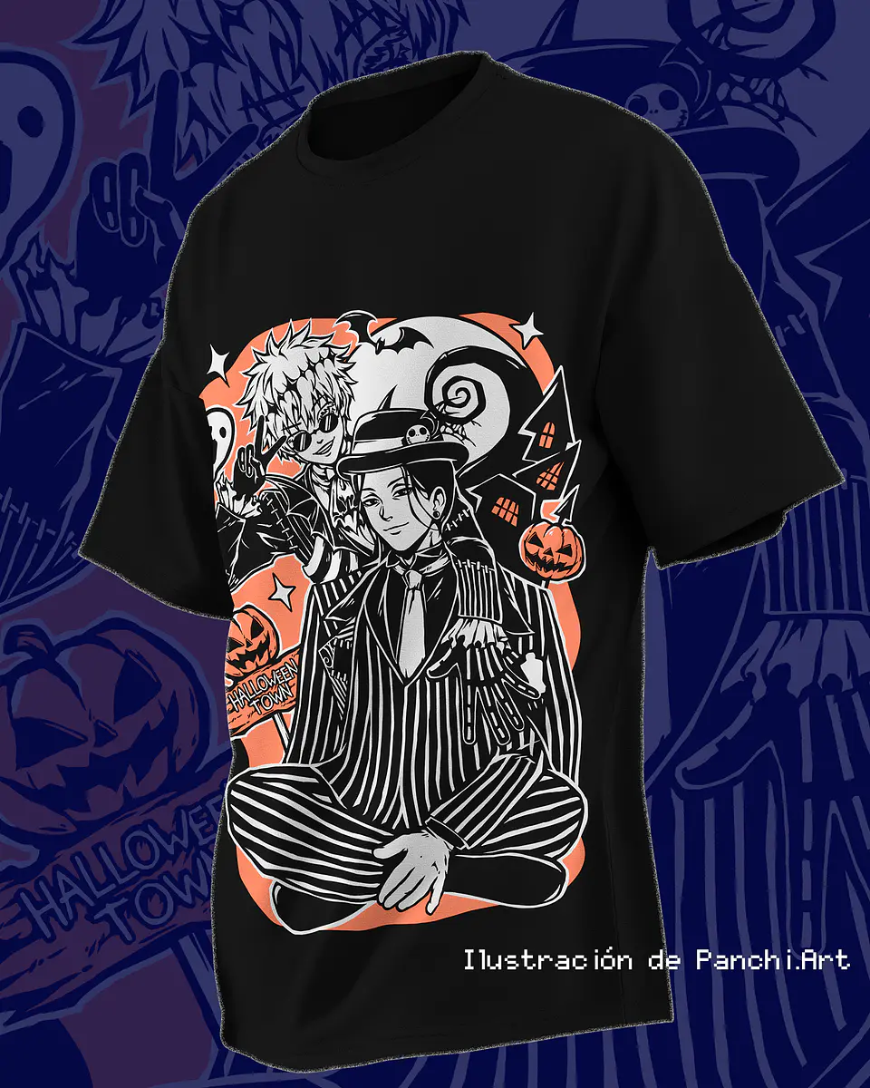 Polera negra - Satoru Gojo y Suguru Geto - Jujutsu Kaisen - Halloween 1