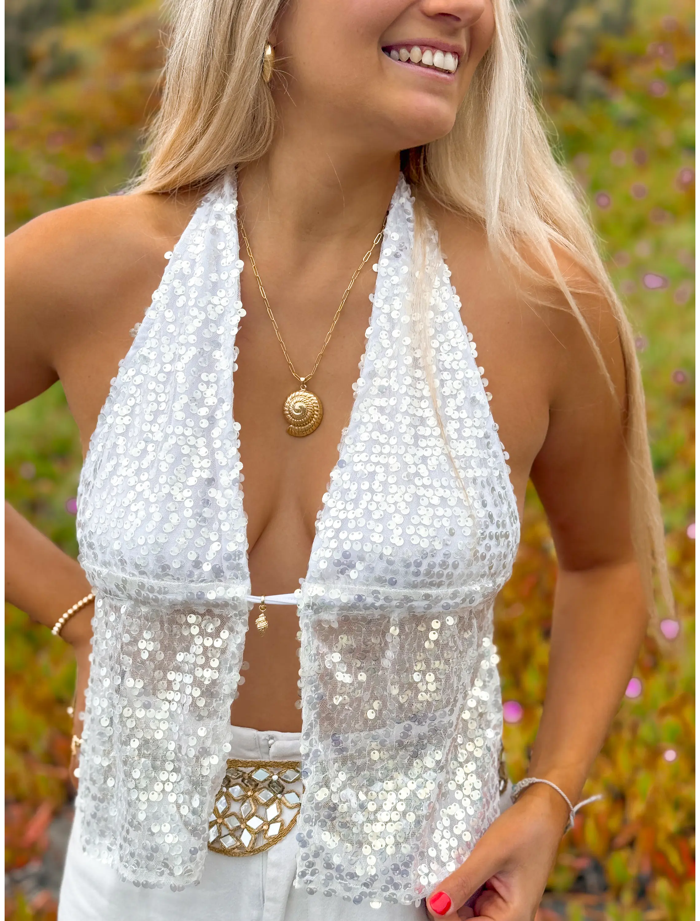 TOP MERMAID LENTEJUELAS BLANCA 4