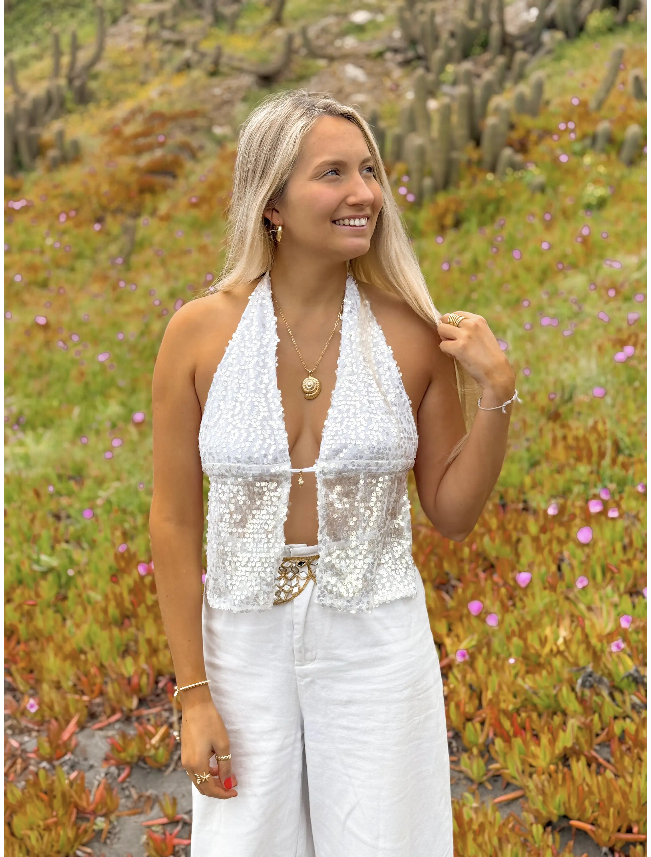TOP MERMAID LENTEJUELAS BLANCA 2