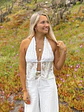 TOP MERMAID LENTEJUELAS BLANCA - Miniatura 2
