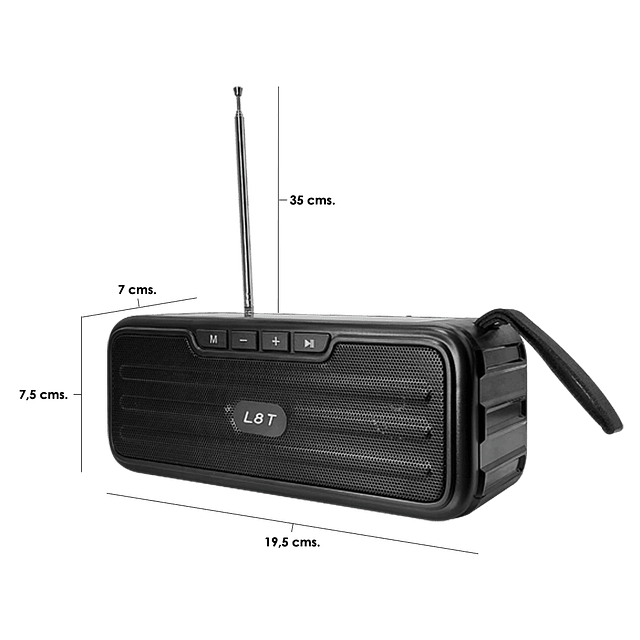 Radio Portátil Carga Solar Naidi MP3 / USB / Radio AM-FM