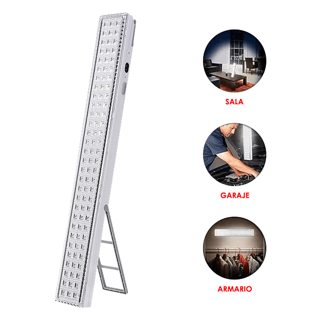 Lámpara De Emergencia Recargable Luz 90LED's 5W. TopWell Modelo YJ-8816