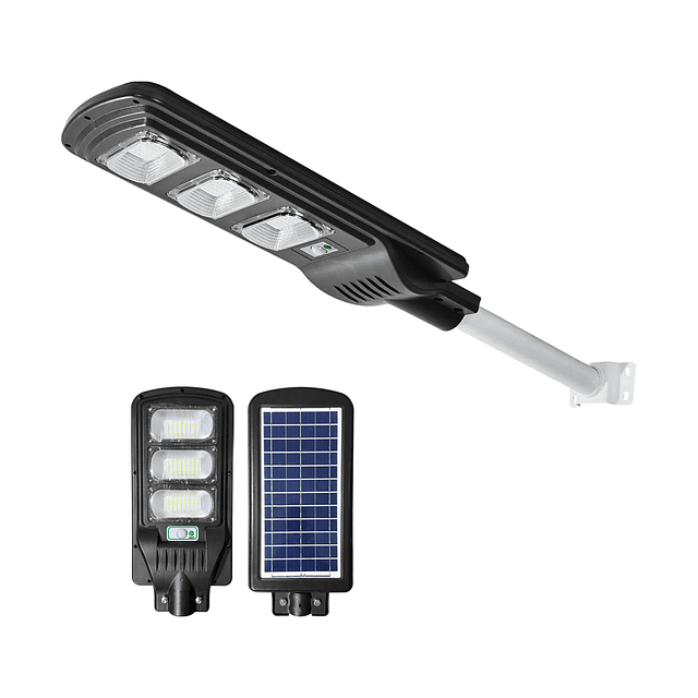 Foco Solar LED De Exterior Con Panel Solar y Sensor De Luz 144LED IP66 150W. - Jortan