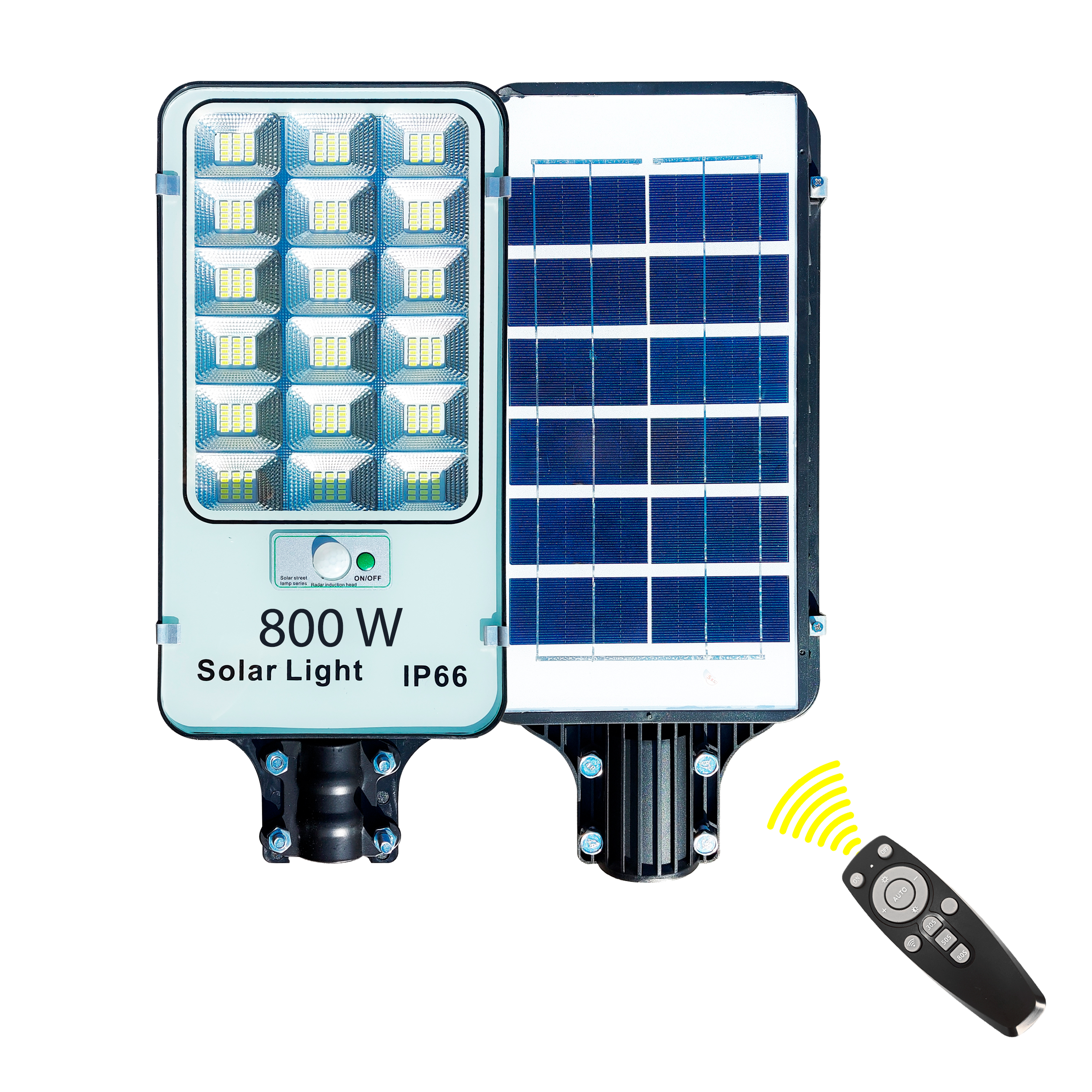 LED con Panel Solar 800W Exterior IP66 + Control Remoto