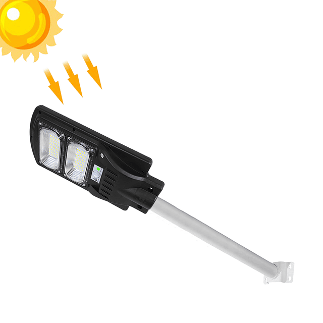 Foco Solar LED De Exterior Con Panel Solar y Sensor De Luz 96LED IP66 100W. - Jortan