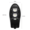 Foco Solar LED De Exterior Con Panel Solar y Sensor De Luz 100W. - IP65 - 6500K / Jortan Modelo T-100W