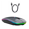 Mouse inalámbrico 2.4G/Bluetooth Motomo plano luz RGB Mb-100