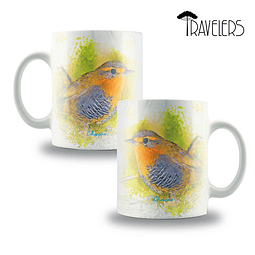 Tazón Cerámico Aves Ilustradas Sur de Chile 