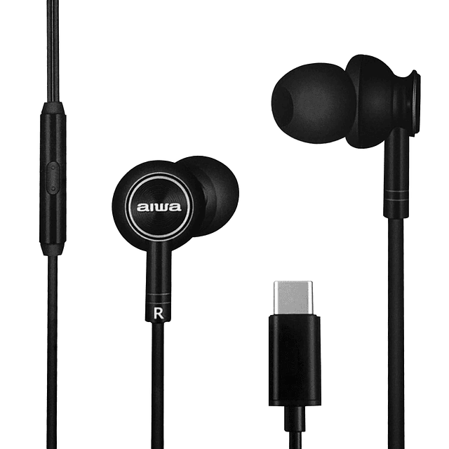 Audífonos In Ear (Internos) Manos Libres - Con Cable Conector Tipo C / Aiwa Modelo AW-i30TC