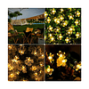 Guirnalda Solar LED Color de Luz Cálido con Luces Forma de Flor - 6.5 Metros de Largo / TGO
