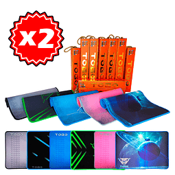 Mousepad Gaming 35 cm. x 25 cm. x 0.25 cm. Pack x2 Variedades