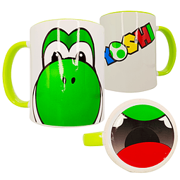 Tazón Cerámico con Base Diseño Yoshi DTF UV