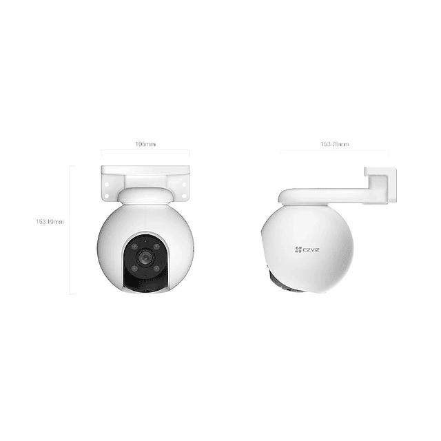 CAMARA PT IP WIFI H8 PRO 2K 3MP AUDIO LED IA ALARMA EXTERIOR CS-H8-R100-1H3WKFL EZVIZ