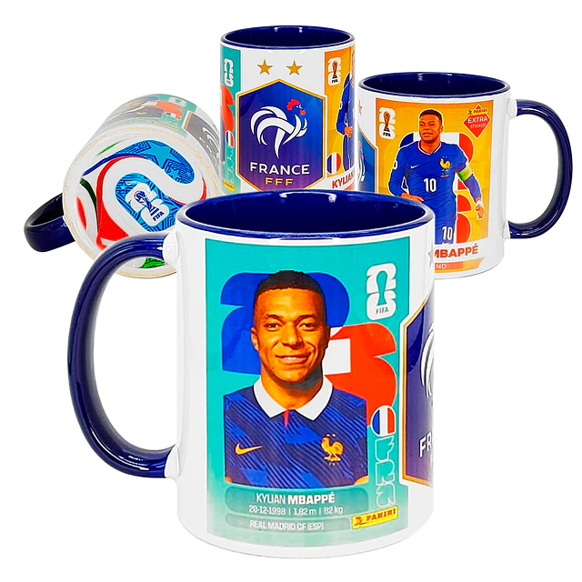 Tazón Cerámico con Base Diseño Mundial FIFA 2026 Francia Mbappe