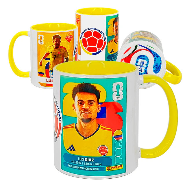 Tazón Cerámico con Base Diseño Mundial FIFA 2026 Colombia Luis Díaz