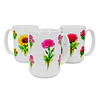 Tazón Cerámico 13oz 380ml Flores Ilustradas Linea Botánica 