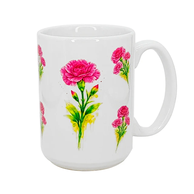 Tazón Cerámico 13oz 380ml Flores Ilustradas Linea Botánica 