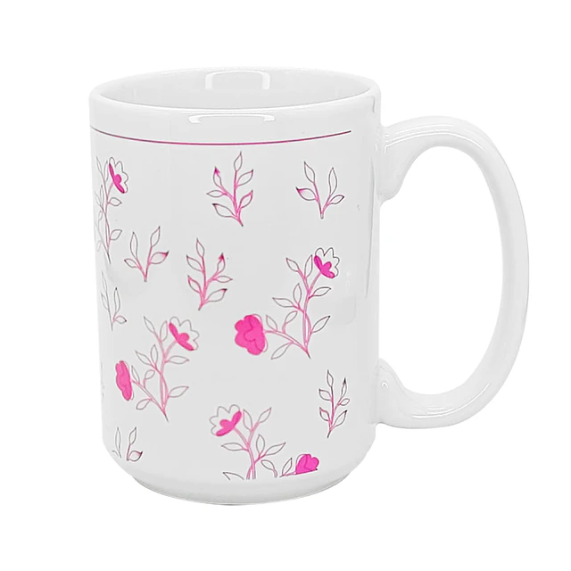 Tazón Cerámico 13oz 380ml Flores Vintage Linea Botánica 