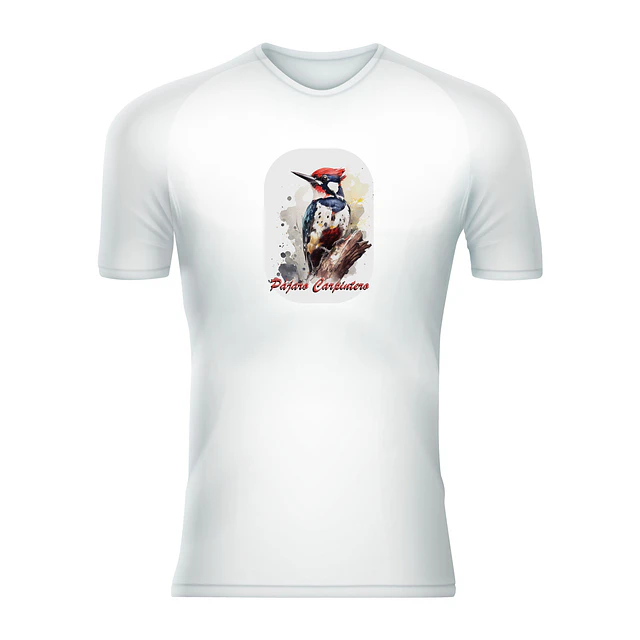 Polera Unisex 100% Poliéster Pájaro Carpintero 