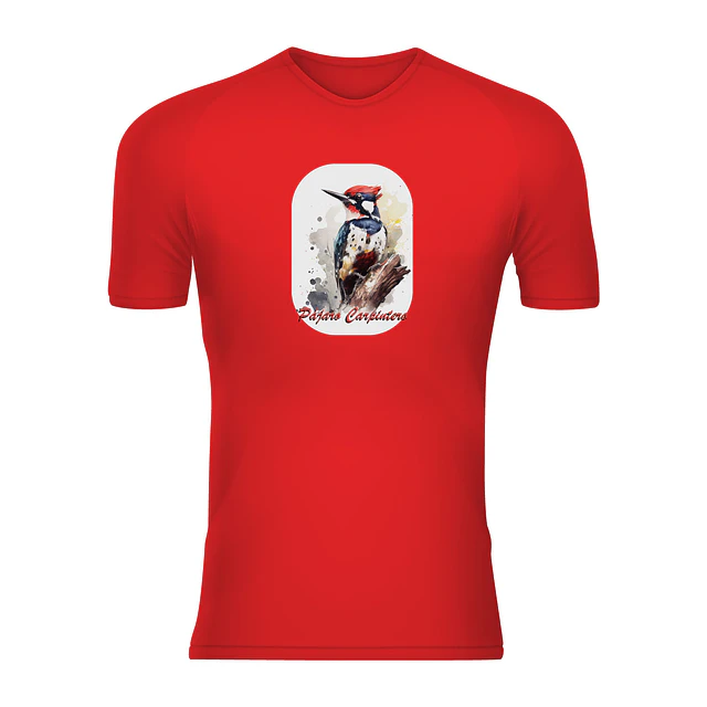 Polera Unisex 100% Poliéster Pájaro Carpintero 