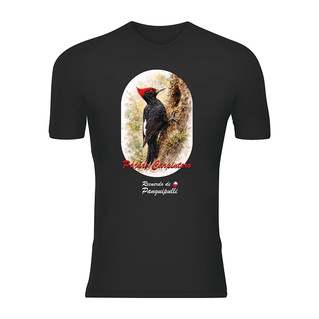 Polera Unisex 100% Poliéster Pájaro Carpintero