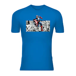 Polera Unisex 100% Poliéster Capitán América