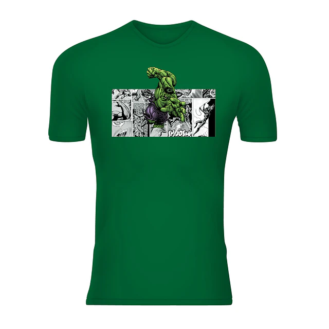 Polera Unisex 100% Poliéster Hulk