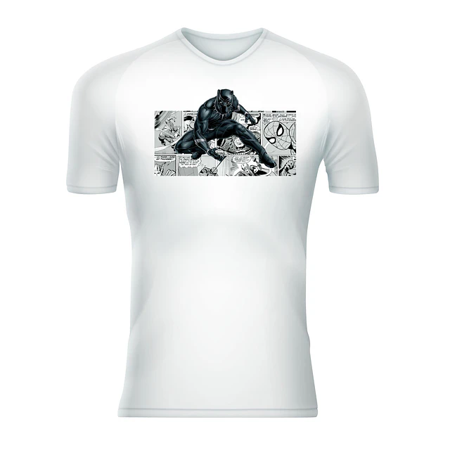 Polera Unisex 100% Poliéster Black Panther (Pantera Negra)