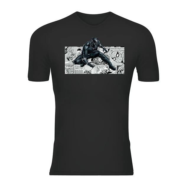 Polera Unisex 100% Poliéster Black Panther (Pantera Negra)