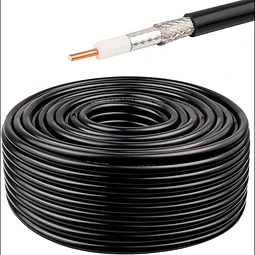 CABLE COAXIAL 1 METRO CATV 750HM 5MHZ TO 3GHZ CABLE RG6 TRISHIELD 60% MESH GTL00040
