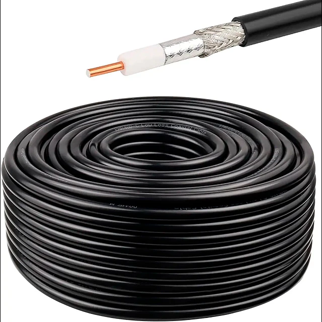 CABLE COAXIAL 1 METRO CATV 750HM 5MHZ TO 3GHZ CABLE RG6 TRISHIELD 60% MESH GTL00040
