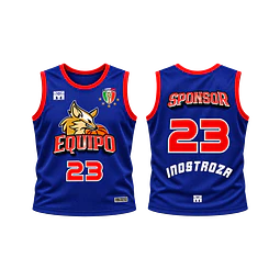 Camiseta de Basquetbol Il Campione Azul Zorro