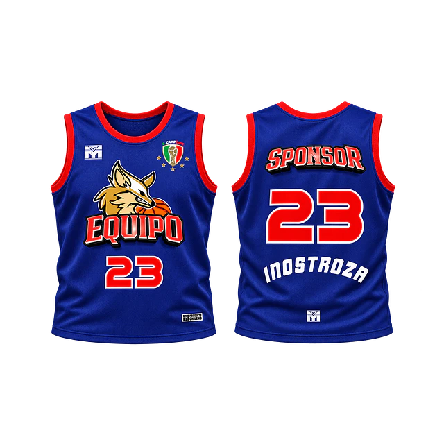 Camiseta de Basquetbol Il Campione Azul Zorro