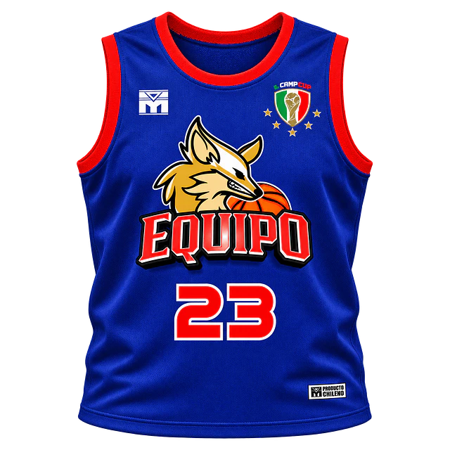 Camiseta de Basquetbol Il Campione Azul Zorro