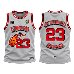 Camiseta de Basquetbol Il Campione Gris Fireball
