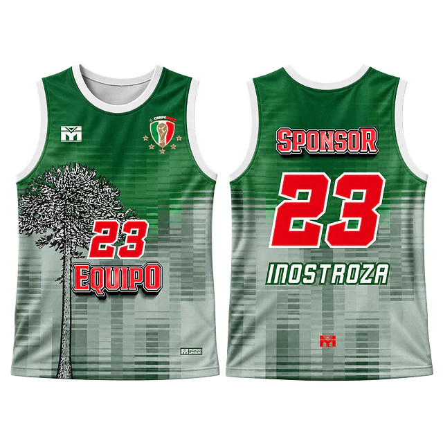 Camiseta de Basquetbol Il Campione Verde Araucaria