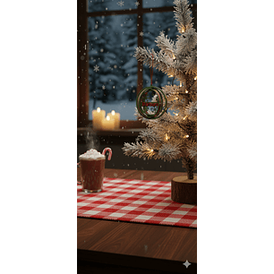 Enfeite de Natal Personalizado Circular com Nome | Decoração Flocos de Neve