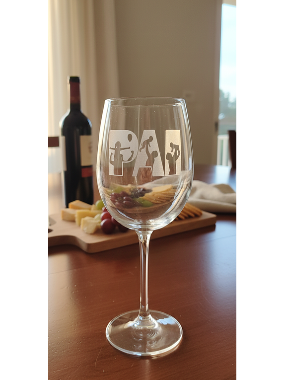 Taça de Vinho Personalizada Dia do Pai 460ml 1