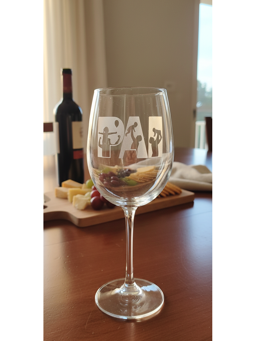 Taça de Vinho Personalizada Dia do Pai 460ml 1