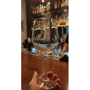 Copo de Vinho Personalizada 460ml - Gravação a Laser com Nome e Inicial