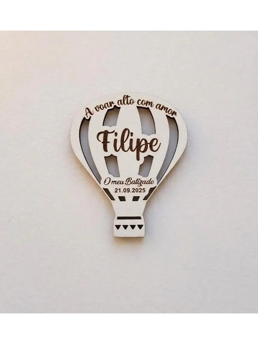 Íman Lembrança de Batizado - Balão de Ar Quente 1