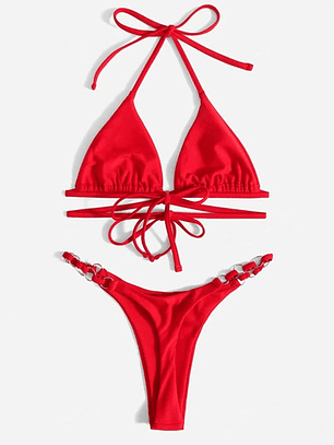 Bikini Tipo Tanga Rojo - Sr01